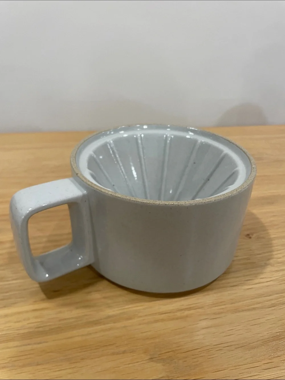 Hasami Ceramic Pour-Over Coffee Dripper in Gloss Gray